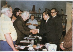 Dr.Suchart Kosolkitiwong and his mission were welcome by the Peace Committee of the USSR, led by its Chairman, H.E. Mr. Feo Dorov (June 25,1979).
